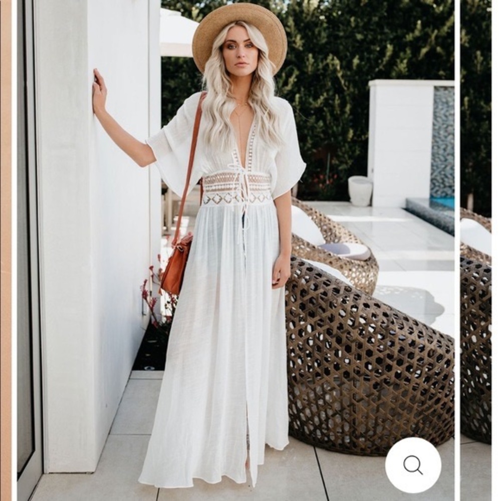 VICI hemingway duster kimono white